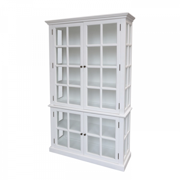 Biela presklenen&aacute; skrinka 