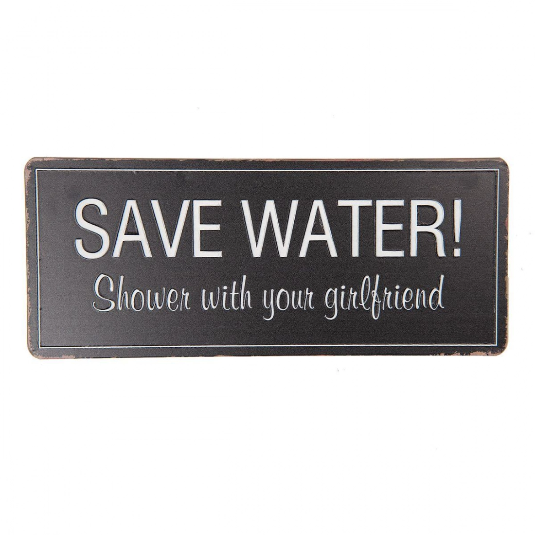 Plechová cedula SAVE WATER
